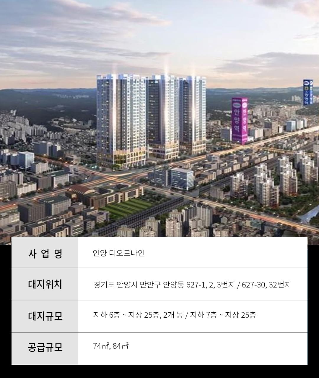 안양 디오르나인 사업개요